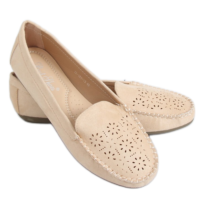 Mocassini traforati beige XR-1R6 Beige