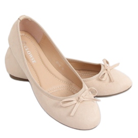 Ballerine in camoscio beige 9F116 Beige
