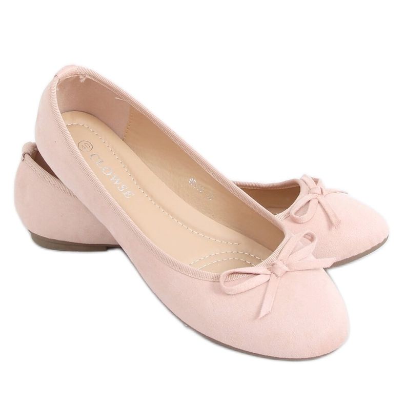 Ballerine in camoscio rosa 9F116 Pink