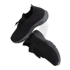 Calze nere scarpe sportive C9239 Negro nero