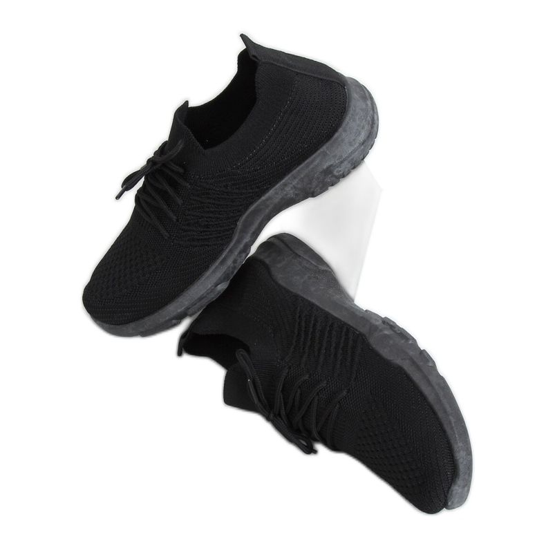 Calze nere scarpe sportive C9239 Negro nero