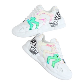 Scarpe sportive bianche B0-233 Giallo bianco multicolore