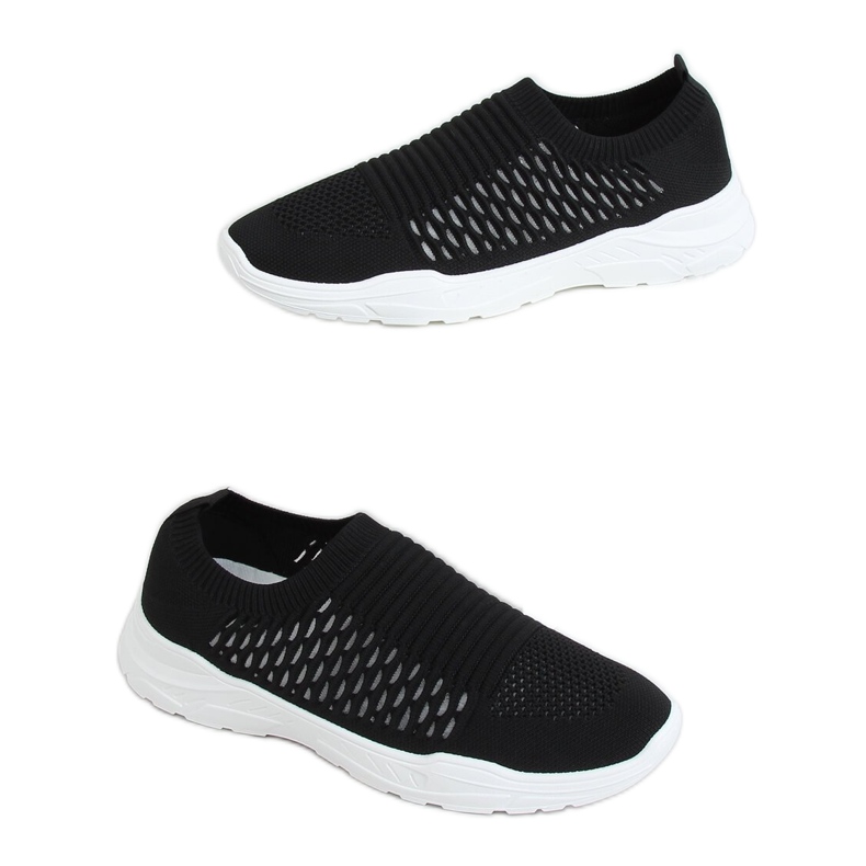 Scarpe sportive nere con calzini 9862 Black nero
