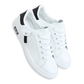 Sneakers donna bianche e nere LA132P WHITE / BLACK bianco nero