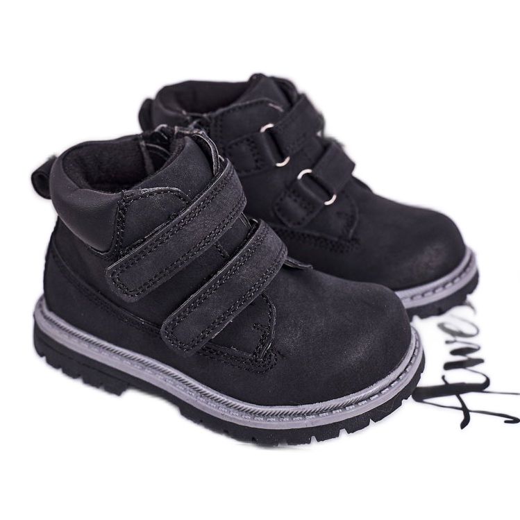 Apawwa Velcro Black Moa per bambini nero