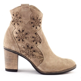 Olivier Tacchi alti traforati Lena beige chiaro