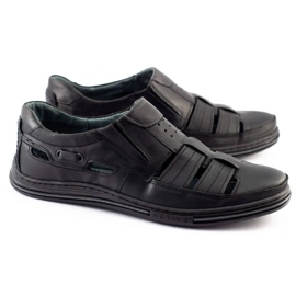 Polbut Scarpe uomo in pelle 06 per l'estate Nere nero