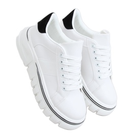 Sneakers suola alta bianca NB382P White