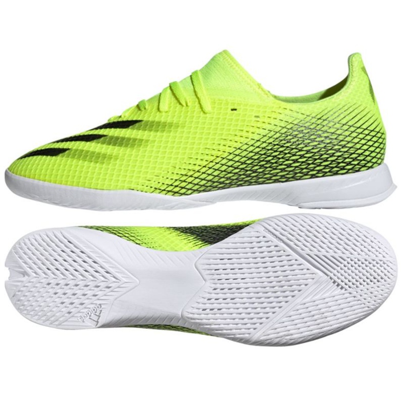 Scarpe da calcio Adidas X Ghosted.3 In M FW6937 bianco, giallo fluo verde