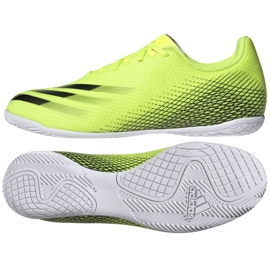Scarpe da calcio Adidas X Ghosted.4 In M FW6906 bianco, giallo fluo verde
