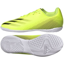 Scarpe da calcio Adidas X Ghosted.4 In Jr FW6923 verde, giallo neon verde