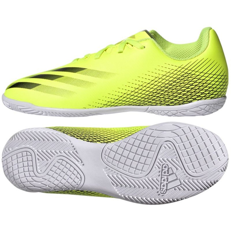 Scarpe da calcio Adidas X Ghosted.4 In Jr FW6923 verde, giallo neon verde