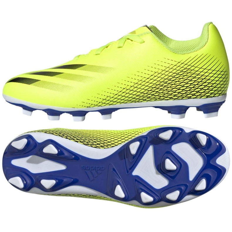 Scarpe da calcio Adidas X Ghosted.4 FxG Jr FW6933 multicolore giallo