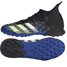 Scarpe da calcio Adidas Predator Freak.3 Tf Jr FY0624 bianco, blu navy, nero nero