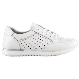 Kylie Scarpe in pelle traforata bianca