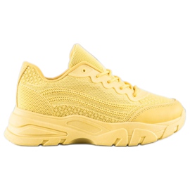SHELOVET Scarpe da ginnastica gialle giallo
