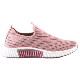 SHELOVET Comode scarpe da ginnastica in tessuto rosa