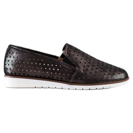 Kylie Slipon traforati lucidi marrone
