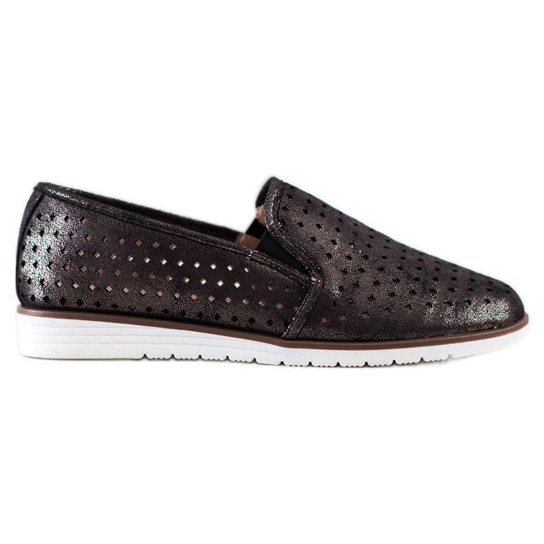 Kylie Slipon traforati lucidi marrone