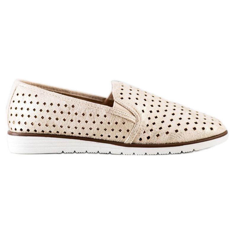 Kylie Slipon traforati lucidi d'oro