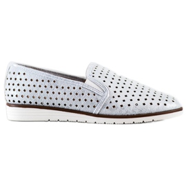 Kylie Slipon traforati lucidi d'argento