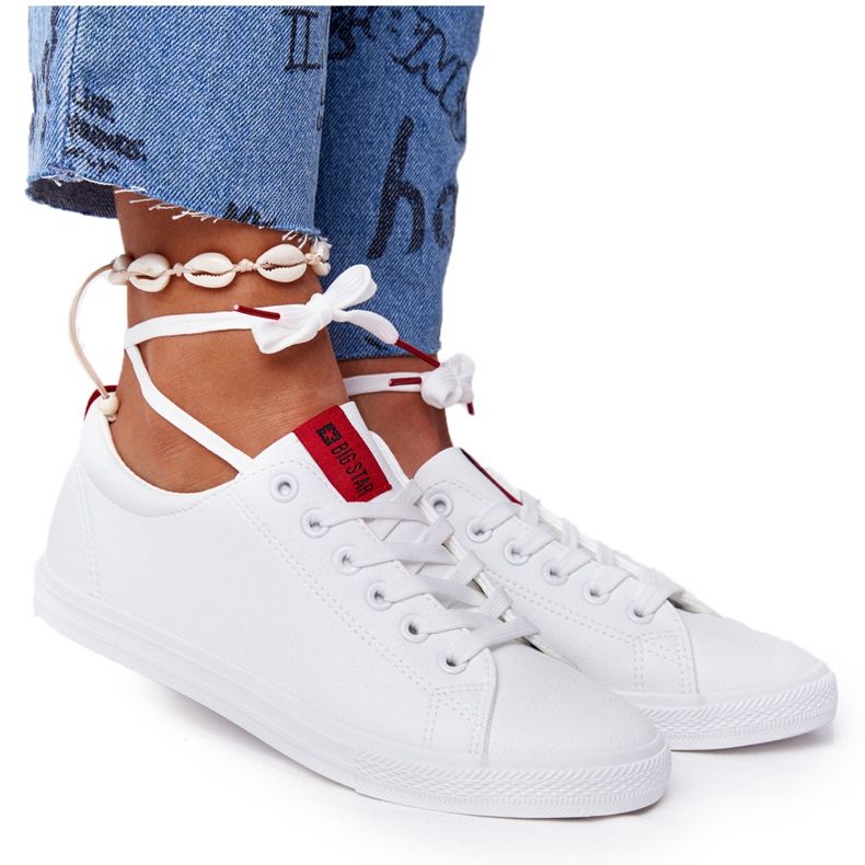 Sneakers Donna Con Nastro Big Star DD274685 Bianche bianca