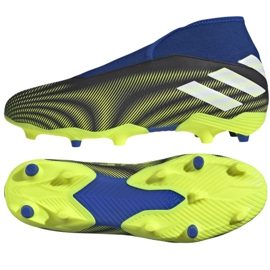Scarpe da calcio Adidas Nemeziz.3 Ll Fg M FW7411 bianco, nero, blu, giallo nero