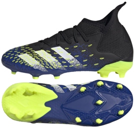 Scarpe da calcio Adidas Predator Freak.3 Fg Jr FY0613 bianco, nero, reale nero