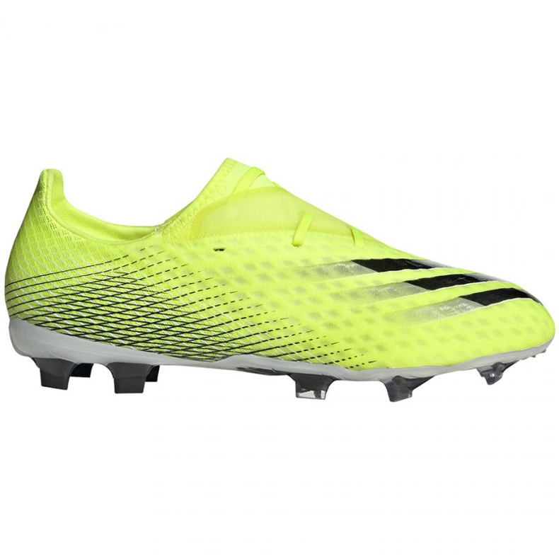 Scarpe da calcio Adidas X Ghosted.2 Fg M FW6958 bianco, giallo-verde neon verde