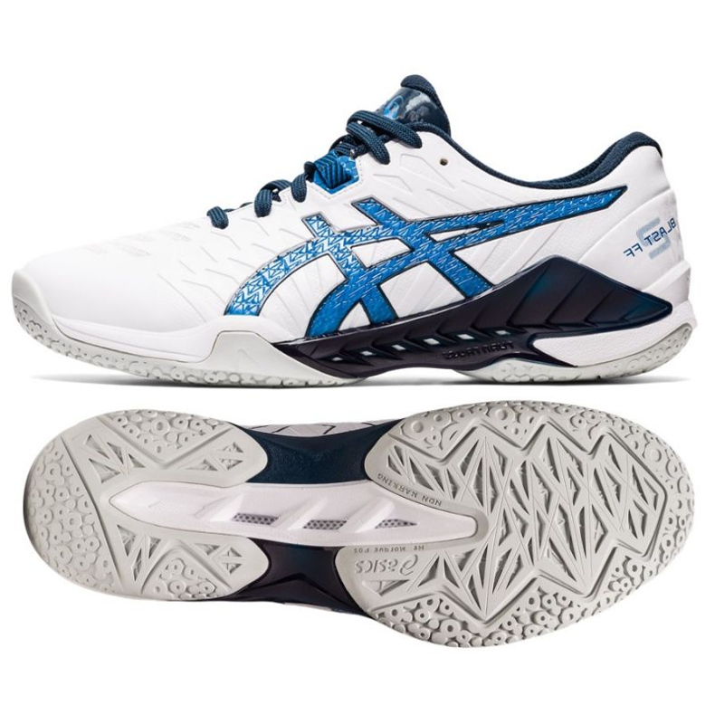 Scarpe da pallamano Asics Blast Ff 2 M 1071A044-101 multicolore bianca