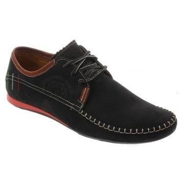 Lemar Mocassini da uomo allacciati 872 neri con marrone nero
