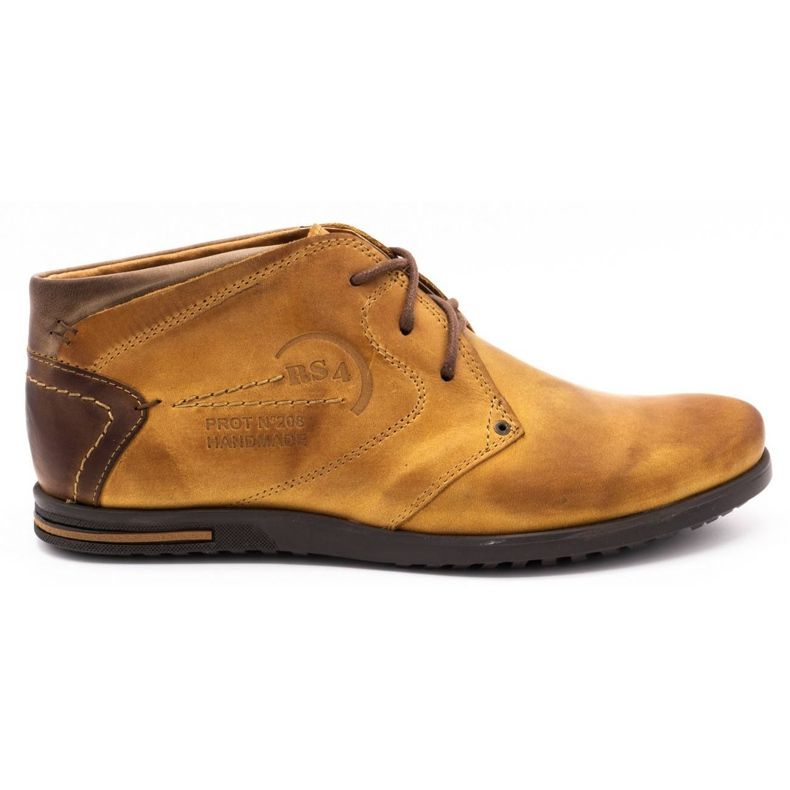 Polbut Stivali da uomo in pelle C37SW rosso marrone giallo