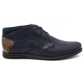 Polbut Scarpe da uomo in pelle C37SW blu navy