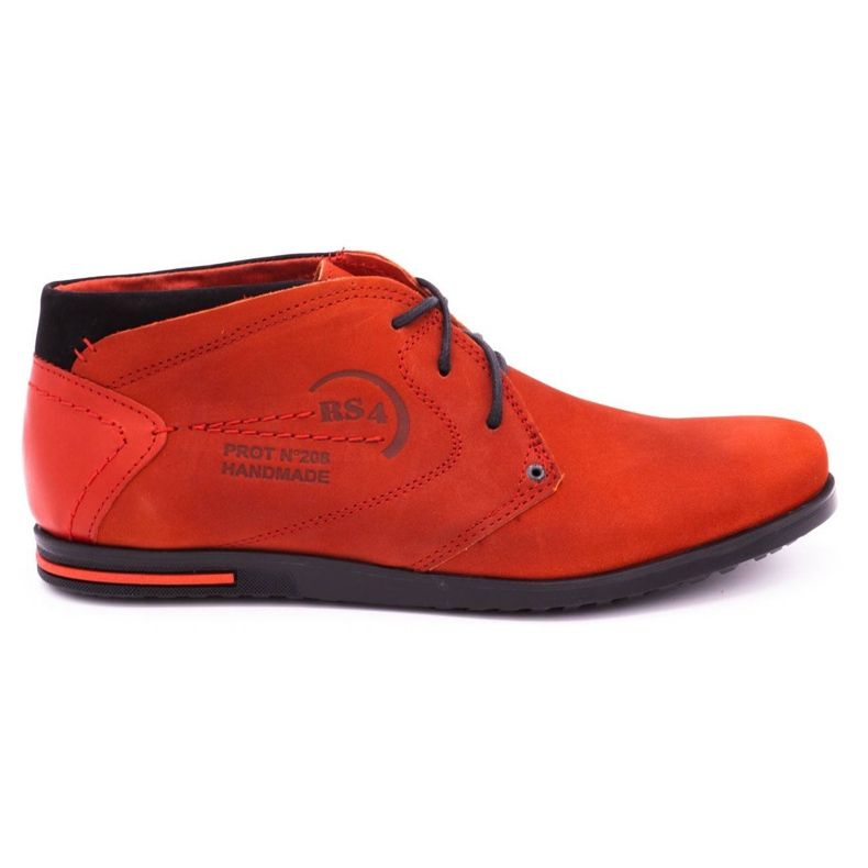 Polbut Scarpe da uomo in pelle C37SW rosse rosso