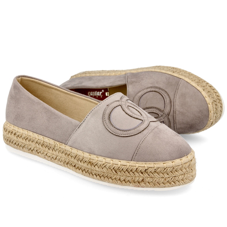 PS1 Espadrillas Da Donna Su Una Piattaforma Di Paglia Grigio Febi
