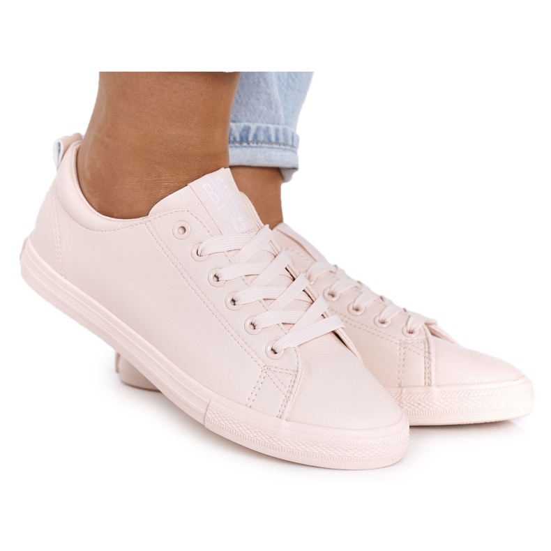 Sneakers da donna in pelle Big Star HH274141 Rosa chiaro
