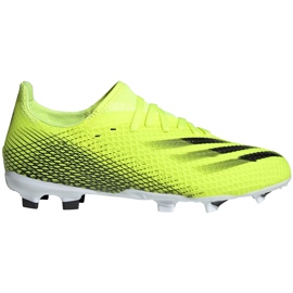 Scarpe calcio Adidas X Ghosted.3 Fg Junior giallo-nero FW6934