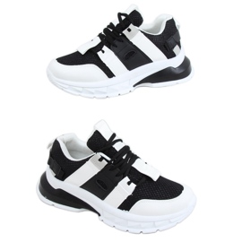 Scarpe sportive da donna nere e bianche LA86P Black bianco nero