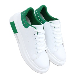 Sneakers donna bianche e verdi SC36 WHITE / GREEN bianca verde