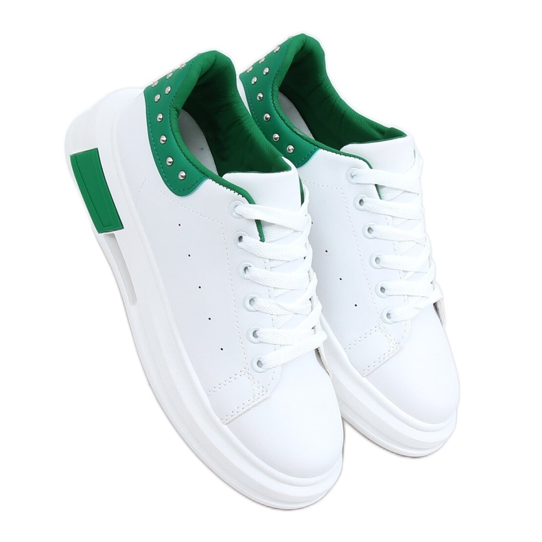 Sneakers donna bianche e verdi SC36 WHITE / GREEN bianca verde