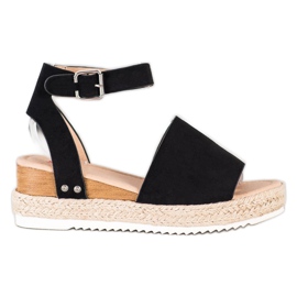 Kylie Sandali con zeppa neri nero