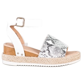 Kylie Sandali con zeppa Stampa serpente multicolore