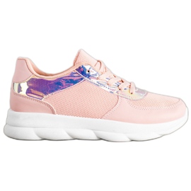 SHELOVET Scarpe da ginnastica classiche in polvere rosa