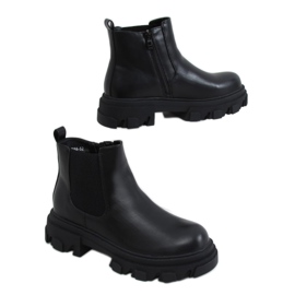 Stivaletti Chelsea neri con suola alta nero 888-52 Nero
