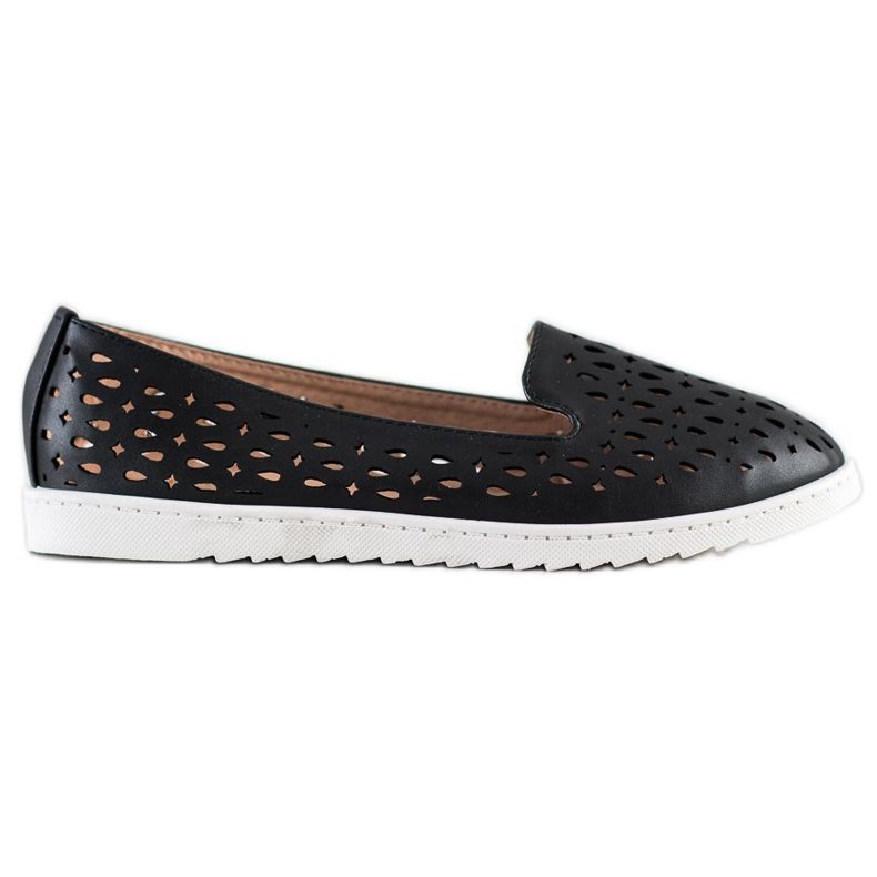 Sabatina Slipon con motivo traforato nero