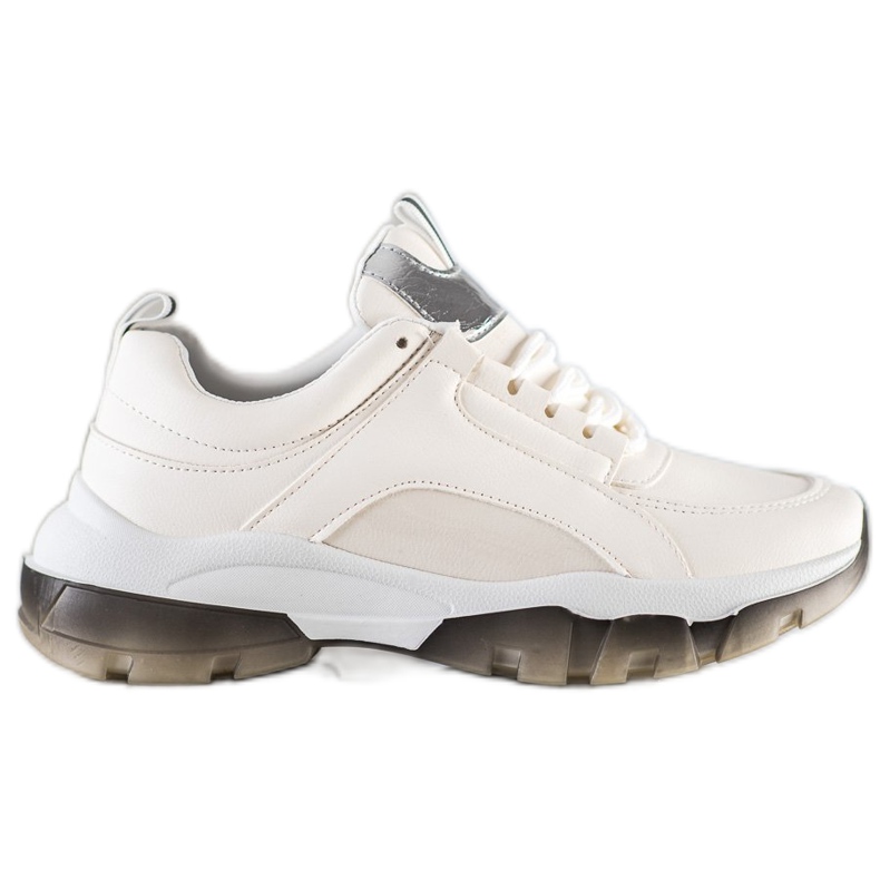 SHELOVET Sneakers in ecopelle bianche bianca