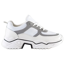 SHELOVET Comode sneakers sportive bianco grigio multicolore