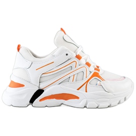 SHELOVET Sneakers Con Inserto Arancio bianco arancia