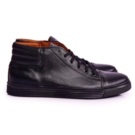 Bednarek Polish Shoes Sneakers da uomo in pelle brogue Bednarek Black nero
