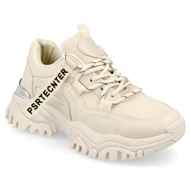 PS1 Sneakers da donna su una suola massiccia beige Chunky